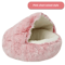 CozyShell Plush Pet Bed SemiEnclosed Warm Cat Nest For Winter Comfort 5