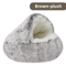 CozyShell Plush Pet Bed SemiEnclosed Warm Cat Nest For Winter Comfort 6