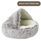 CozyShell Plush Pet Bed SemiEnclosed Warm Cat Nest For Winter Comfort 7