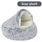 CozyShell Plush Pet Bed SemiEnclosed Warm Cat Nest For Winter Comfort 8