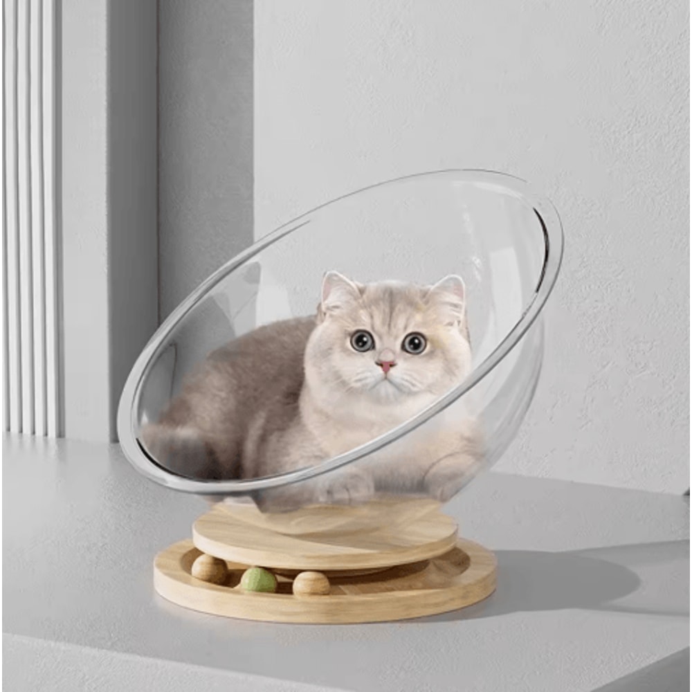 Clear Capsule Cat Bed Hammock Removable AllSeason Cozy Nest 3