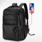 USB Charging Leather Laptop Backpack AntiTheft Large Capacity Travel Bag 6