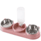 3in1 Triple Cat Bowl 15 Tilted Food Water Feeding Station 1