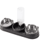 3in1 Triple Cat Bowl 15 Tilted Food Water Feeding Station 2