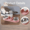 3in1 Triple Cat Bowl 15 Tilted Food Water Feeding Station 6