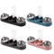 3in1 Triple Cat Bowl 15 Tilted Food Water Feeding Station 8