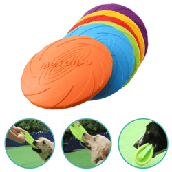 durable silicone dog flying disc – bite-resistant outdoor training toy