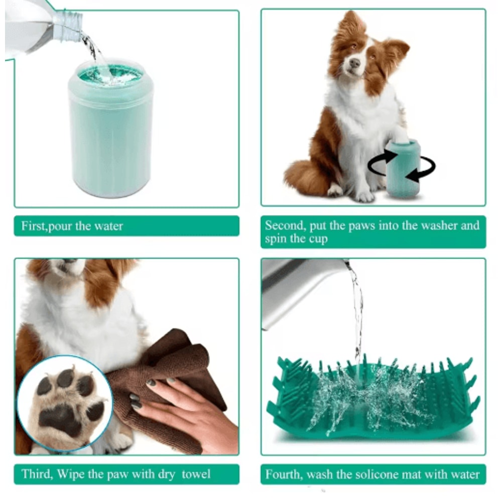 Portable Silicone Pet Paw Cleaner Gentle Dog Cat Foot Wash Cup 6