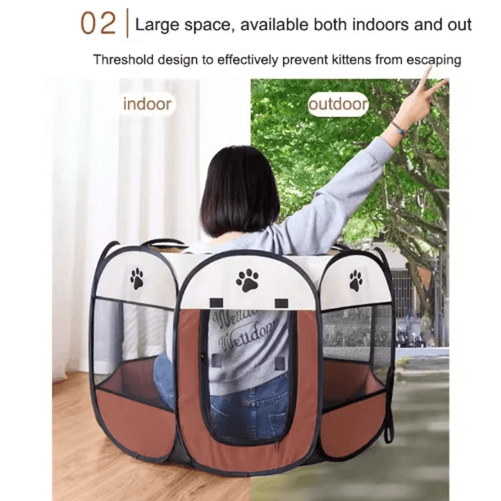 Portable Foldable Cat Tent Outdoor Travel Pet House Playpen 7