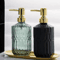 Refillable Glass Soap Dispenser Elegant Bathroom Liquid Soap Pump Bottle 3