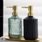 Refillable Glass Soap Dispenser Elegant Bathroom Liquid Soap Pump Bottle 3