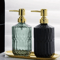 Refillable Glass Soap Dispenser Elegant Bathroom Liquid Soap Pump Bottle 5
