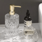 Refillable Glass Soap Dispenser Elegant Bathroom Liquid Soap Pump Bottle 6