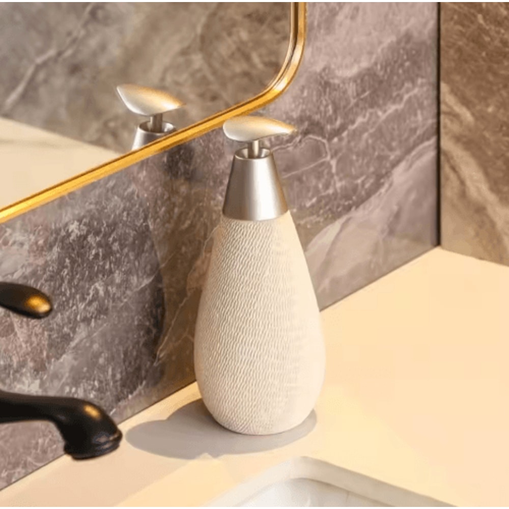 Retro Ceramic Soap Dispenser Stylish Pump Bottle For Bathroom Kitchen 1