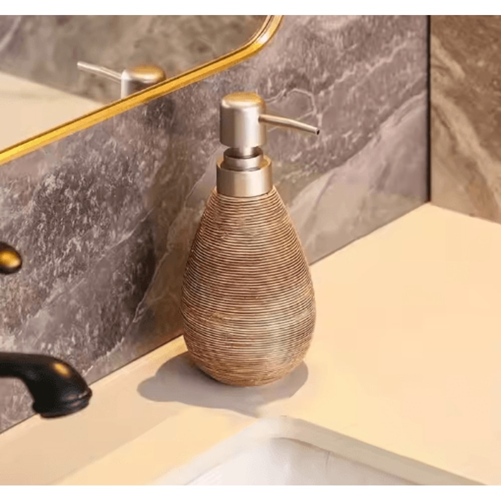 Retro Ceramic Soap Dispenser Stylish Pump Bottle For Bathroom Kitchen 3