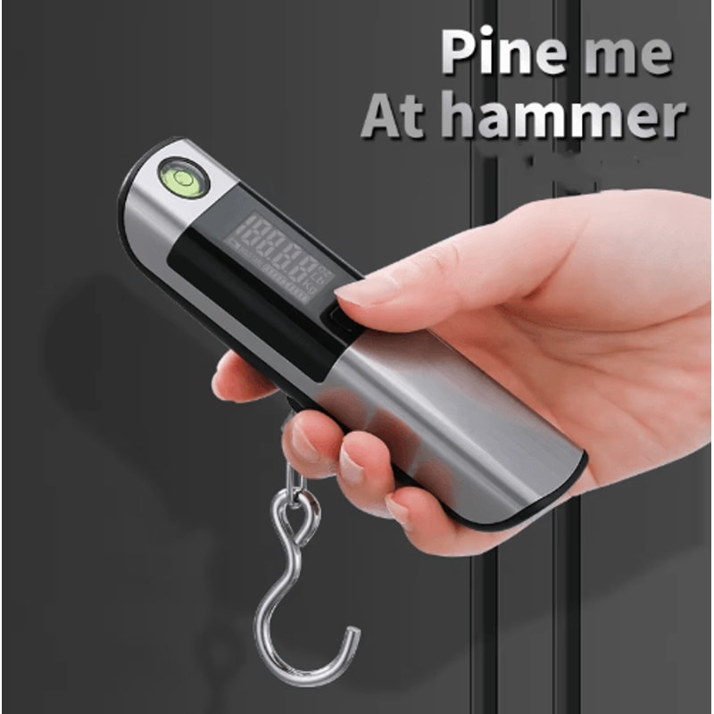 Portable Digital Luggage Scale With Measuring Tape High Precision 50kg Hook Scale 3