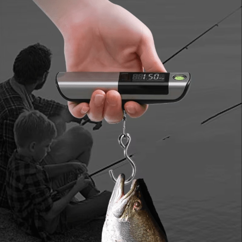 Portable Digital Luggage Scale With Measuring Tape High Precision 50kg Hook Scale 5