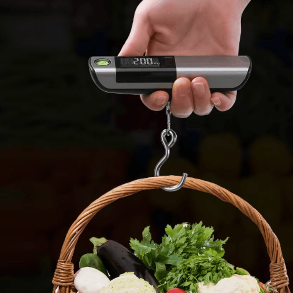 Portable Digital Luggage Scale With Measuring Tape High Precision 50kg Hook Scale 6