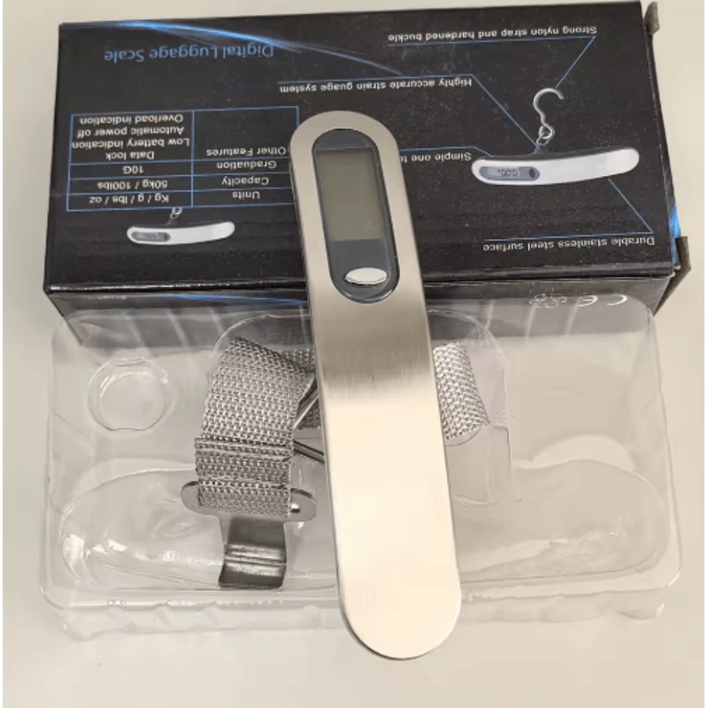 Portable Digital Luggage Scale 50kg Electronic Hanging Travel Scale 4