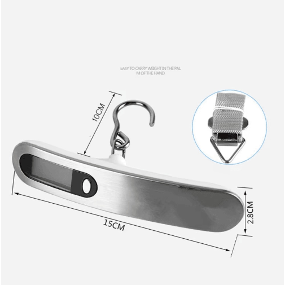 Portable Digital Luggage Scale 50kg Electronic Hanging Travel Scale 8