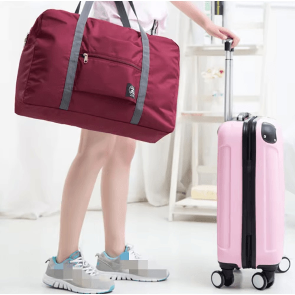 Foldable Large Capacity Travel Bag Lightweight CarryOn Weekend Duffle Tote 6