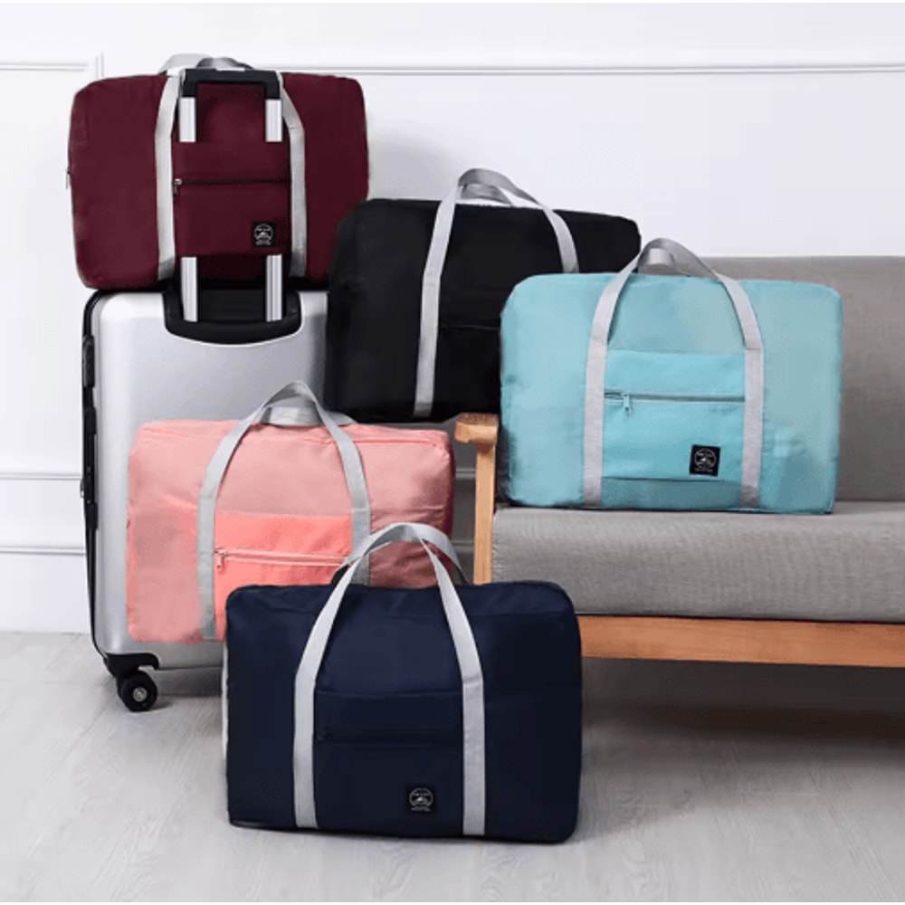 Foldable Large Capacity Travel Bag Lightweight CarryOn Weekend Duffle Tote 7