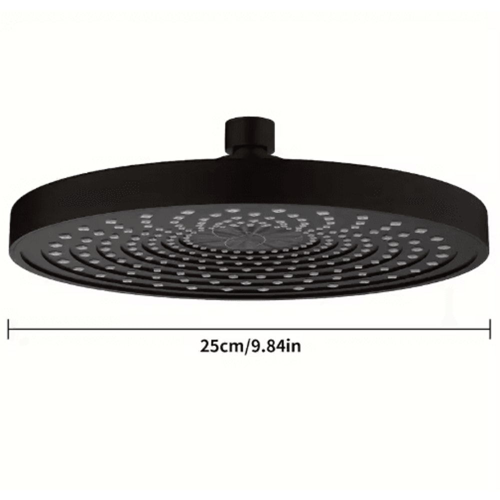 25cm High Pressure Rainfall Shower Head Large Flow Pressurized Bathroom Upgrade 1