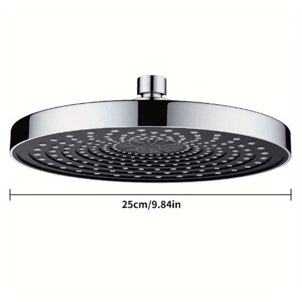 25cm High Pressure Rainfall Shower Head Large Flow Pressurized Bathroom Upgrade 2