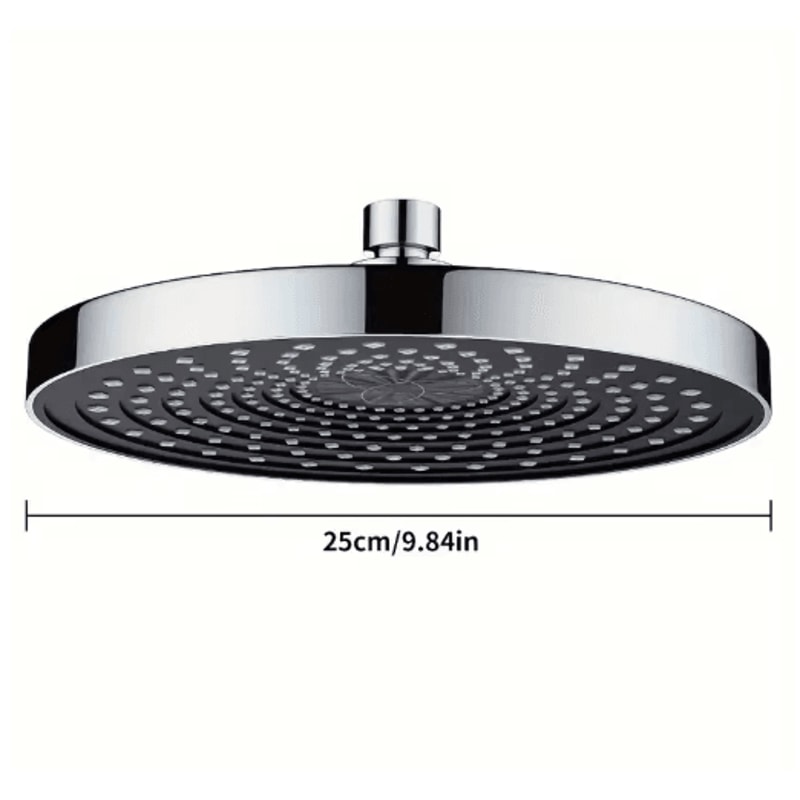 25cm High Pressure Rainfall Shower Head Large Flow Pressurized Bathroom Upgrade 2