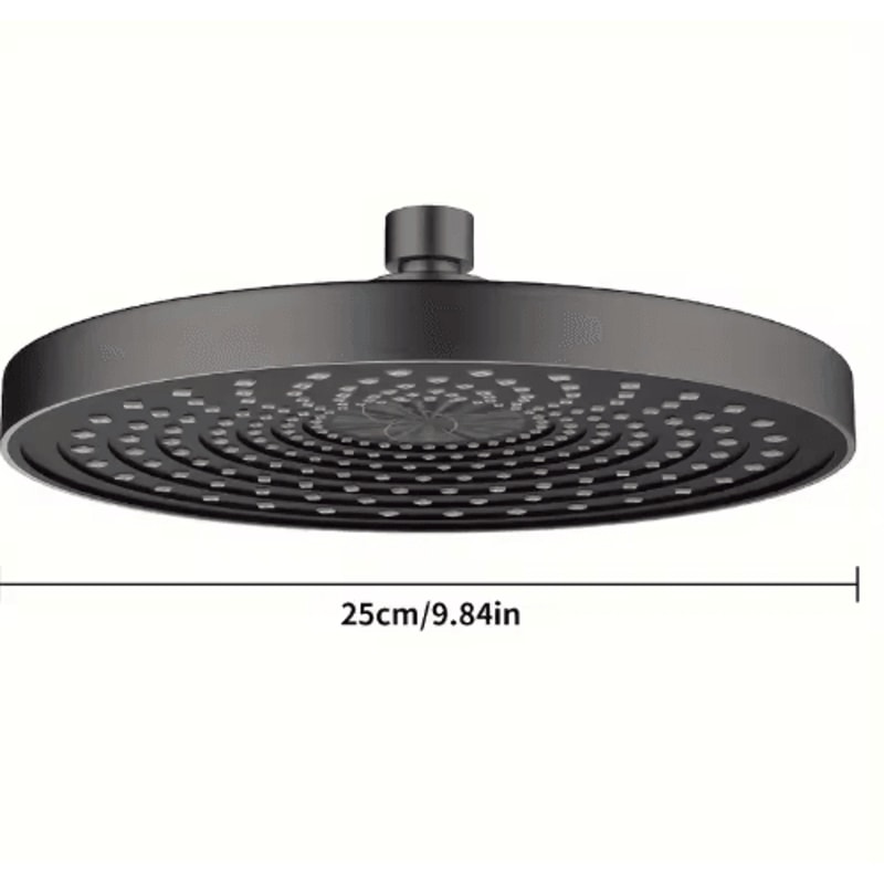 25cm High Pressure Rainfall Shower Head Large Flow Pressurized Bathroom Upgrade 3
