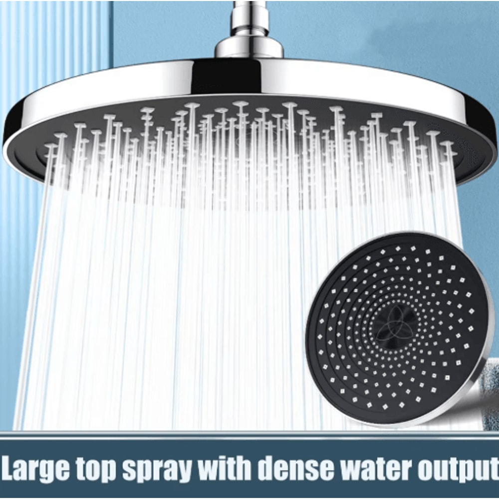 25cm High Pressure Rainfall Shower Head Large Flow Pressurized Bathroom Upgrade 0