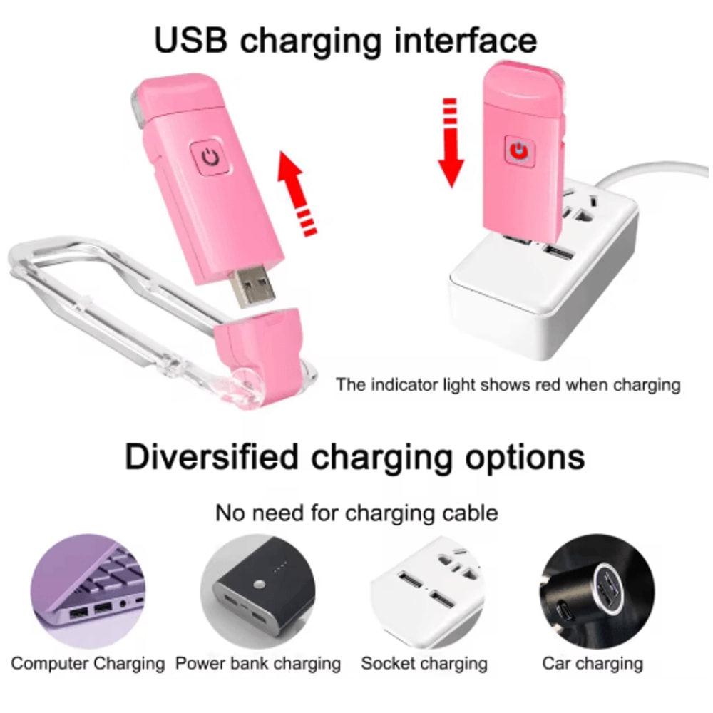 USB Rechargeable LED Clip Reading Light Portable Eye Protection Lamp 6