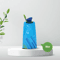 Foldable Water Bottle With Carabiner Portable Reusable Soft Flask Pouch 3