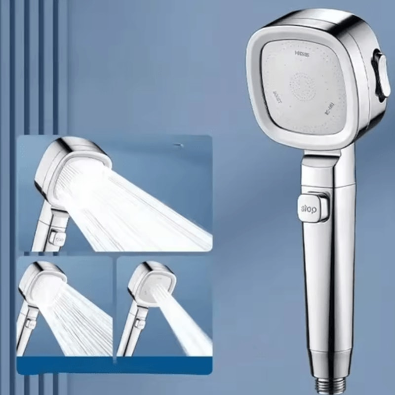 High Pressure Rain Shower Head Boosted Water Flow Bathroom Upgrade 5