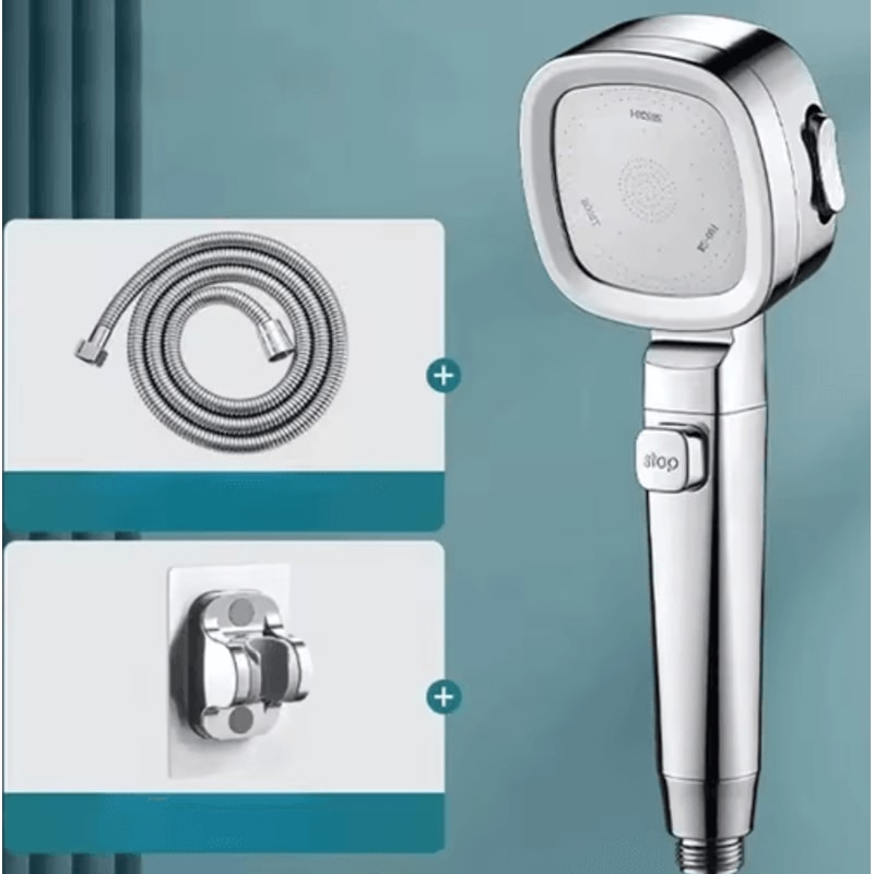 High Pressure Rain Shower Head Boosted Water Flow Bathroom Upgrade 6