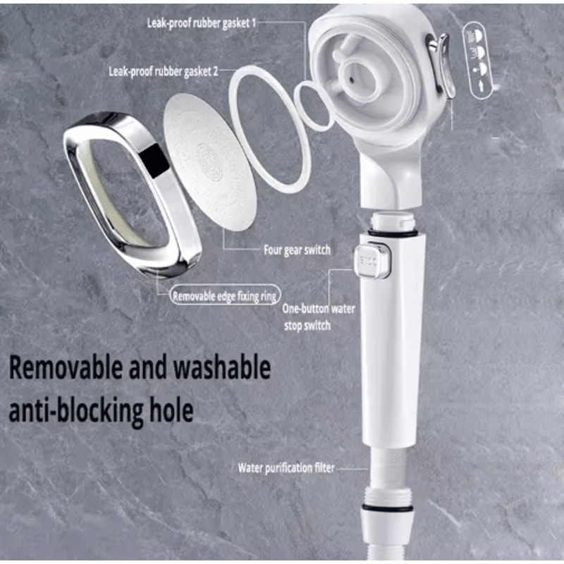 High Pressure Rain Shower Head Boosted Water Flow Bathroom Upgrade 8