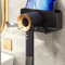 Wall Mounted Hair Dryer Holder No Drill Bathroom Storage Rack Organizer 5