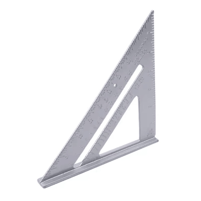 7Inch Aluminum Triangle Ruler Carpenter Square Precision Woodworking Tool 1
