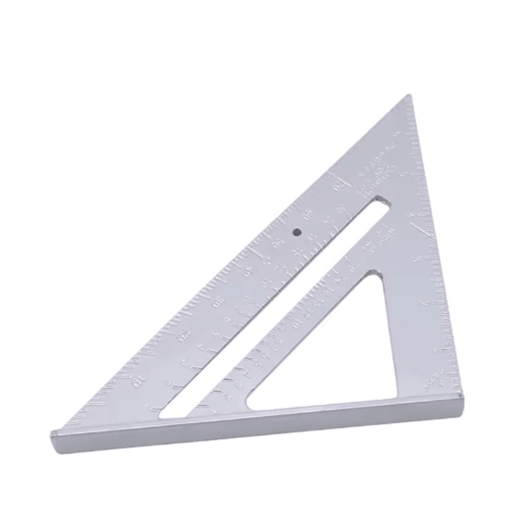 7Inch Aluminum Triangle Ruler Carpenter Square Precision Woodworking Tool 3
