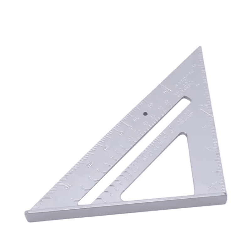 7Inch Aluminum Triangle Ruler Carpenter Square Precision Woodworking Tool 3