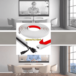 adhesive cable management channel – invisible wire cover raceway with cap