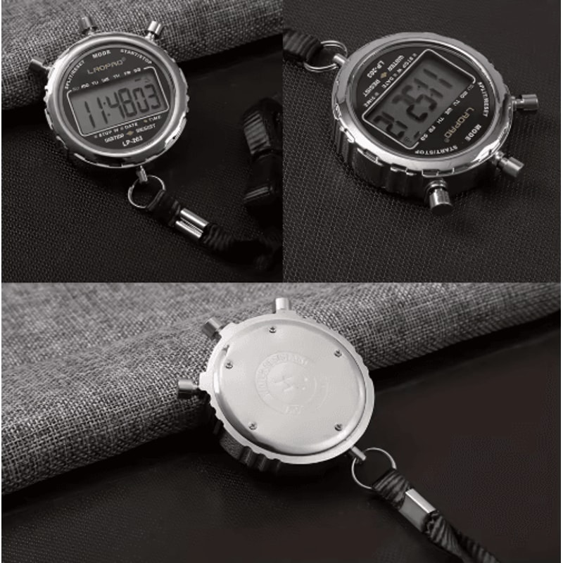 1100 Digital Sports Stopwatch Rainproof Timer For Training Competition 2