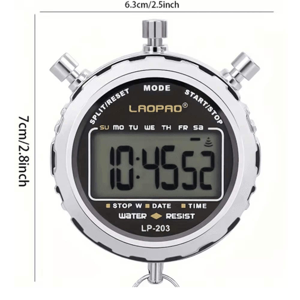 1100 Digital Sports Stopwatch Rainproof Timer For Training Competition 5