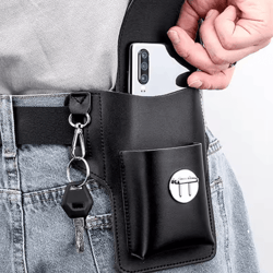 pu leather phone belt bag – multifunction phone holster wallet case