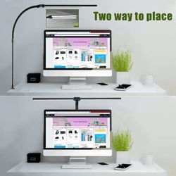 laopao double head led desk lamp – 24w dimmable eye protection office light