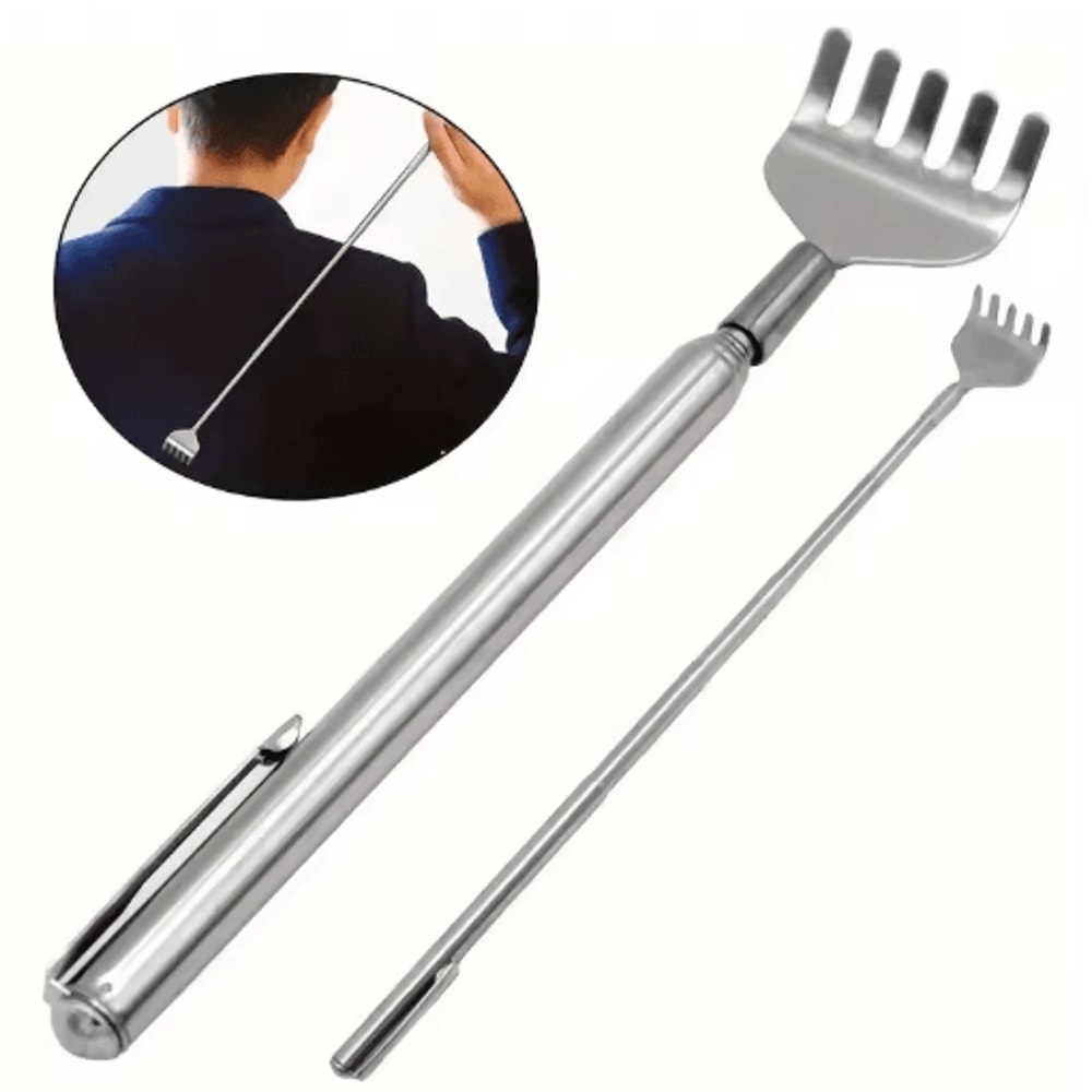 Extendable Stainless Steel Back Scratcher For Instant Itch Relief 0