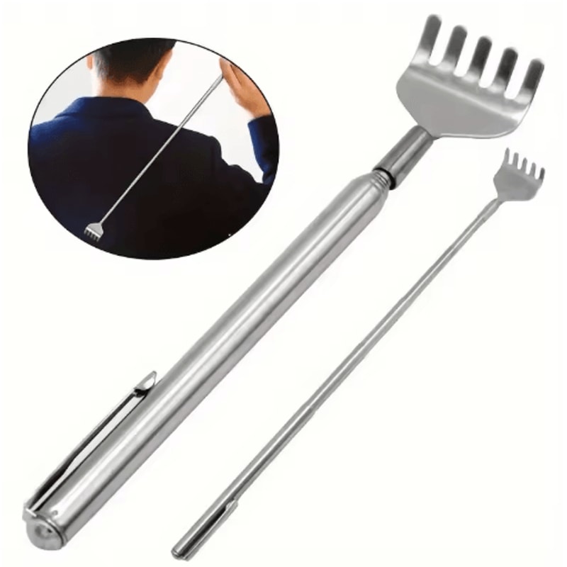 Extendable Stainless Steel Back Scratcher For Instant Itch Relief 0