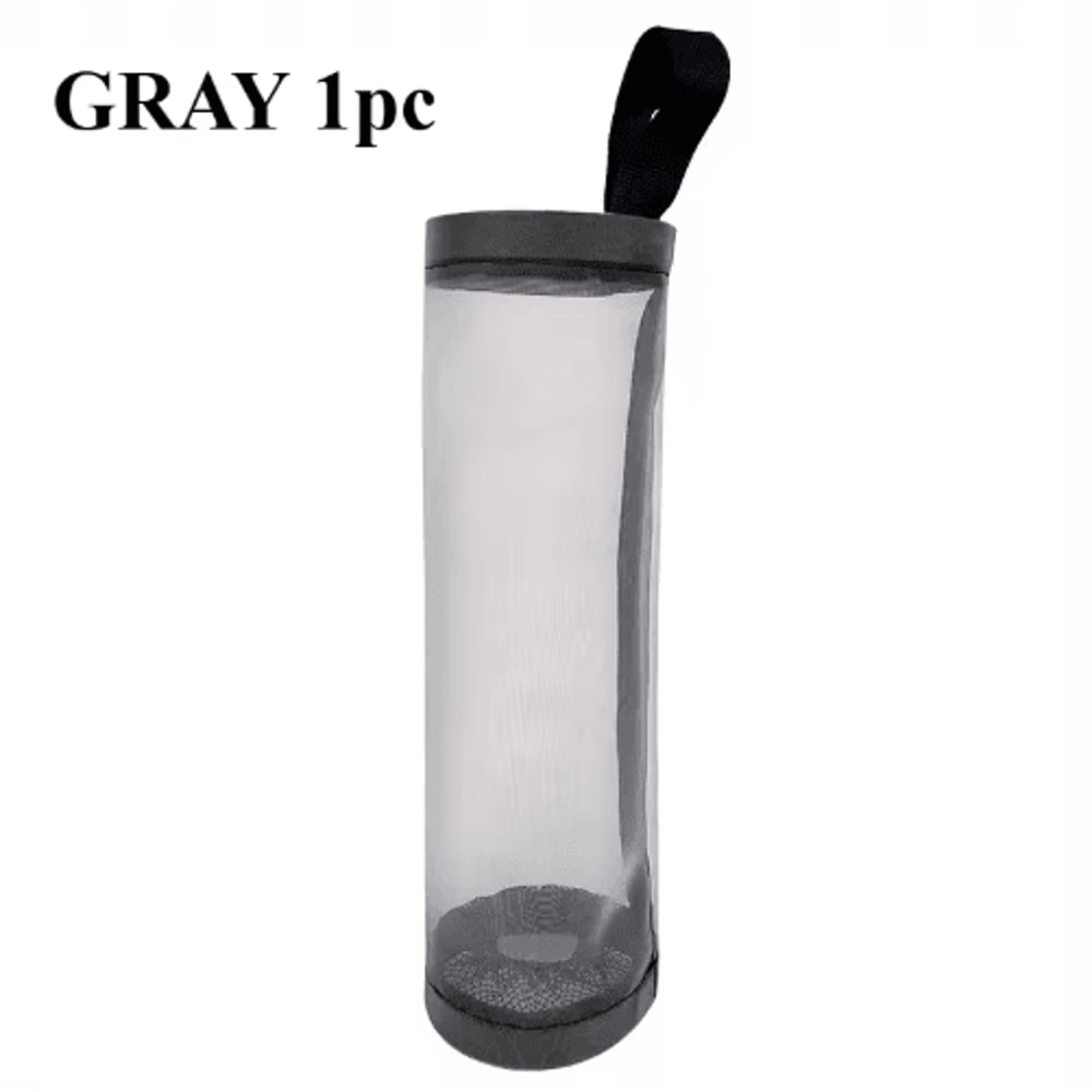 Wall Mounted Foldable Mesh Garbage Bag Holder With Hook Design 3