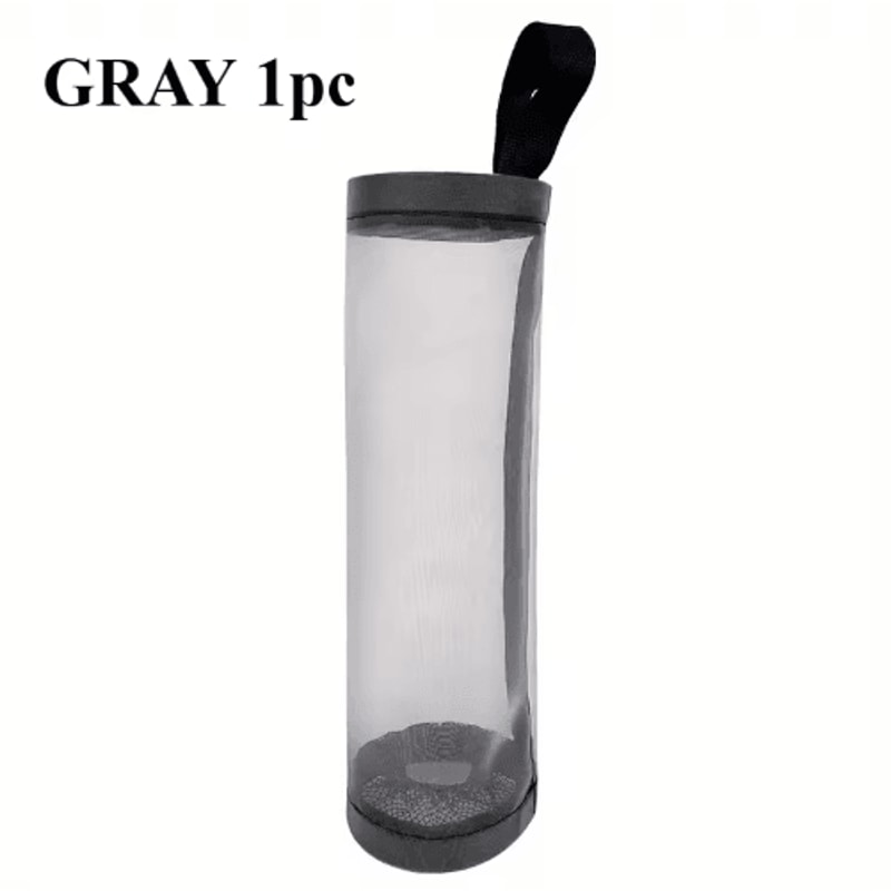 Wall Mounted Foldable Mesh Garbage Bag Holder With Hook Design 3