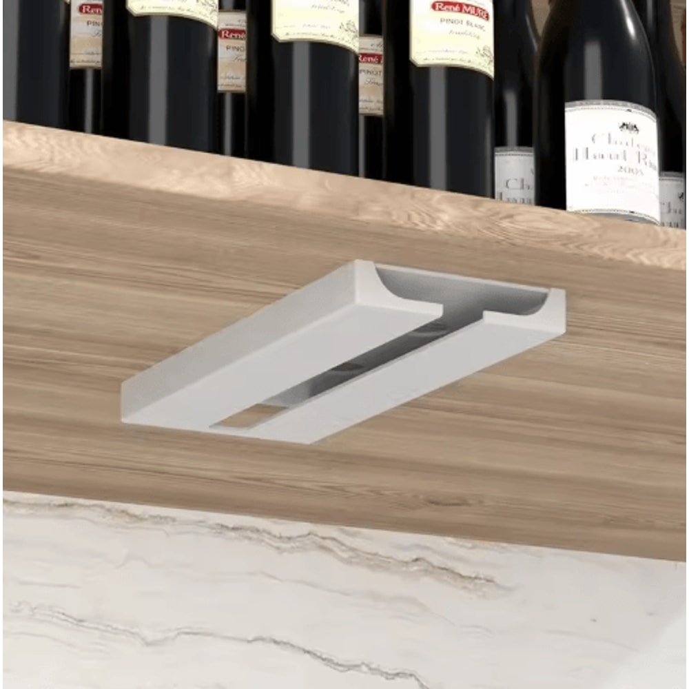 NoDrill Under Cabinet Wine Glass Rack For SpaceSaving Storage 5